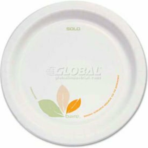 Solo SOLO¬Æ, Bare Paper Eco-Forward Plates, 8-1/2" Dia., Green/Tan, 250/Carton OFMP9-J7234